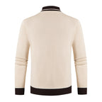 Herren Pullover mit modernem Schalkragen und Knopfdetails R&B