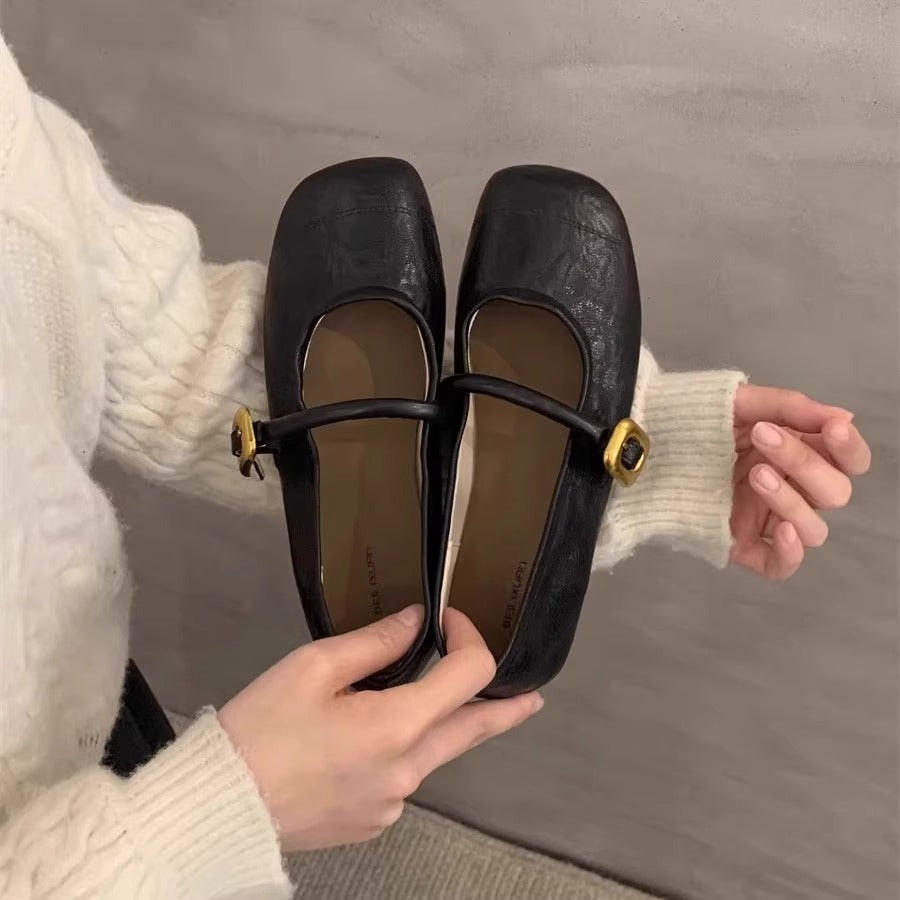 Damen Ballerinas mit verspieltem Riemendesign und elegantem Schnallenakzent R&B