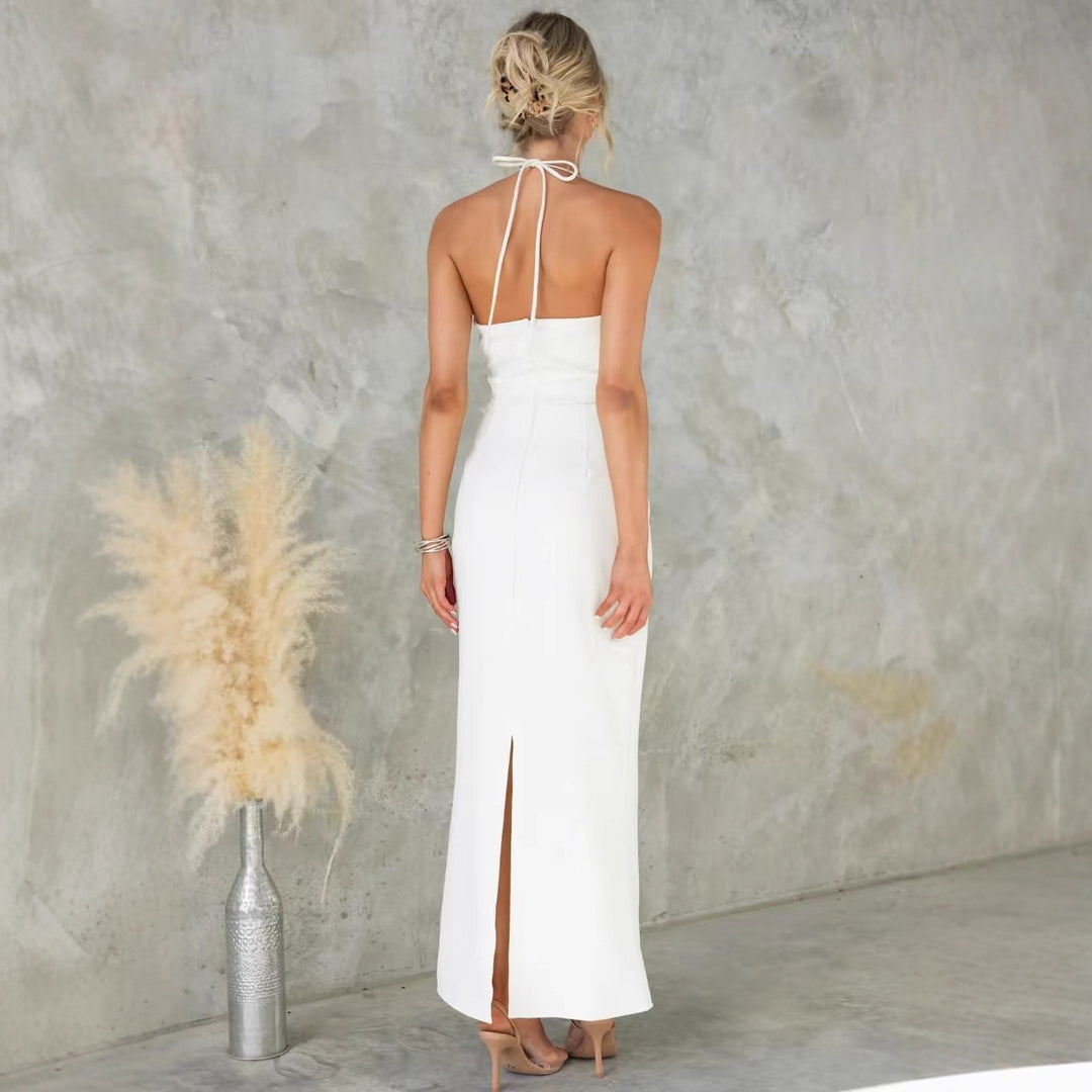 Damen Elegantes Etuikleid mit geschmackvollem Halterneck-Design R&B