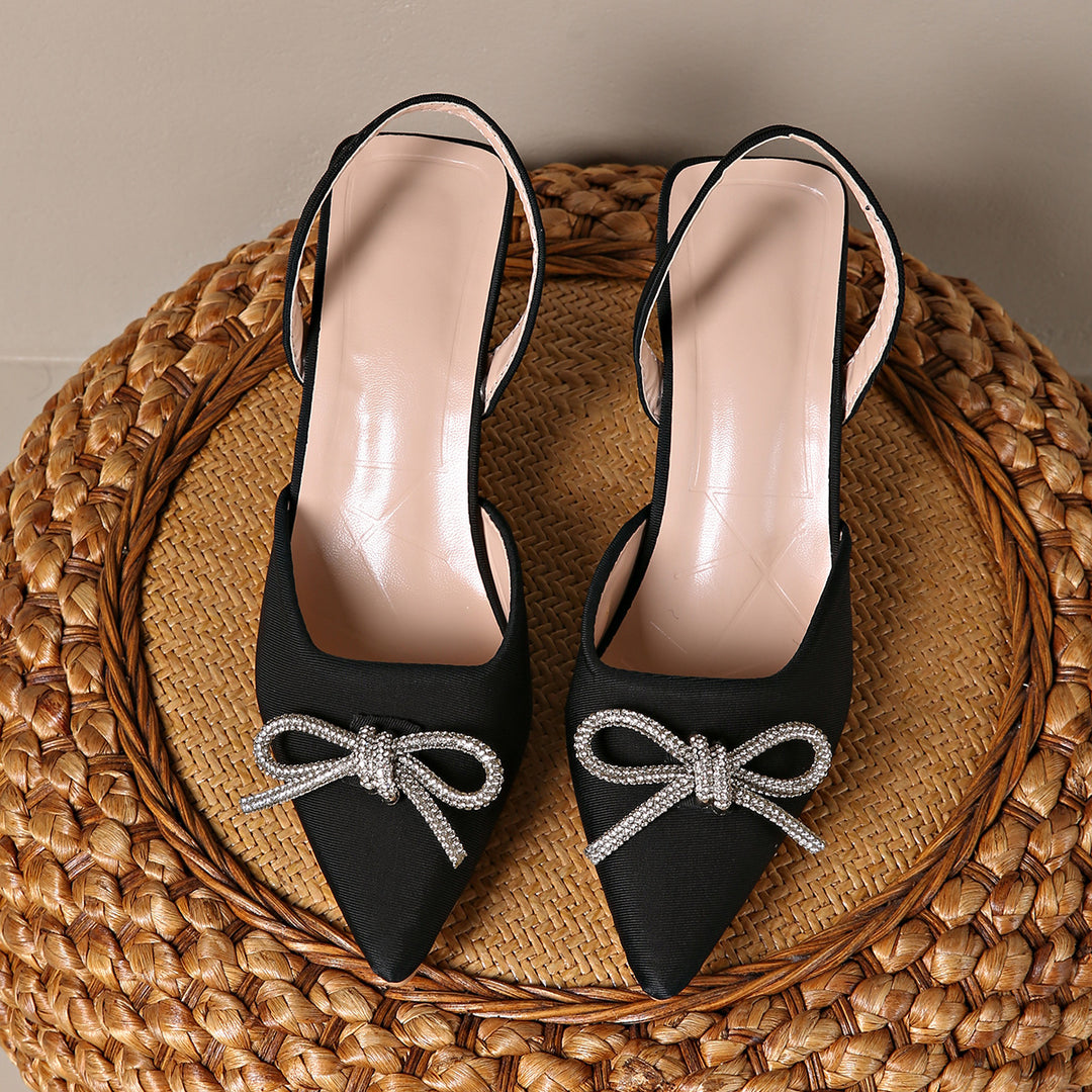 Damen Slingback Pumps mit eleganter Schleifenverzierung R&B