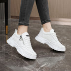 Damen Sportliche Chunky Sneakers mit Reißverschluss und rutschfester Sohle R&B