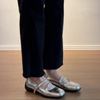 Damen Ballerinas mit verstellbarem Riemchen und gepolsterter Innensohle R&B