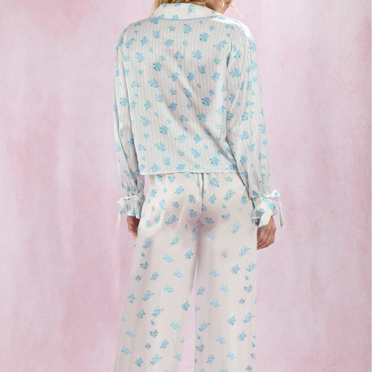 Damen Schlafanzug-Set mit floralem Muster und elegantem Schnitt R&B