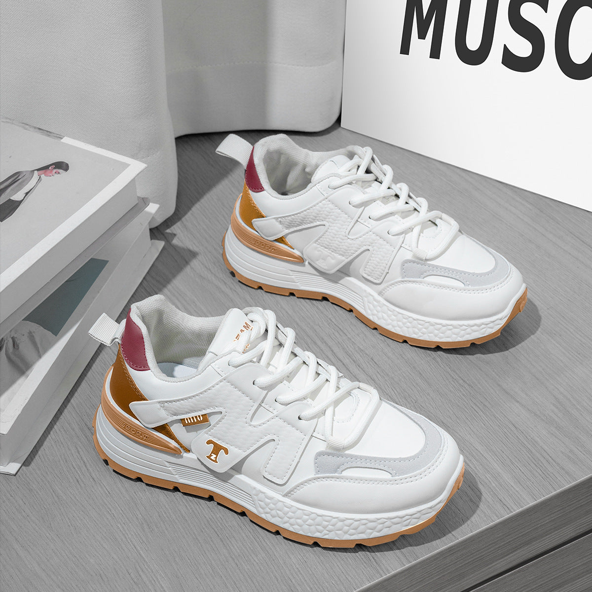 Damen Sportliche Sneakers mit atmungsaktivem Obermaterial und dämpfender Sohle
