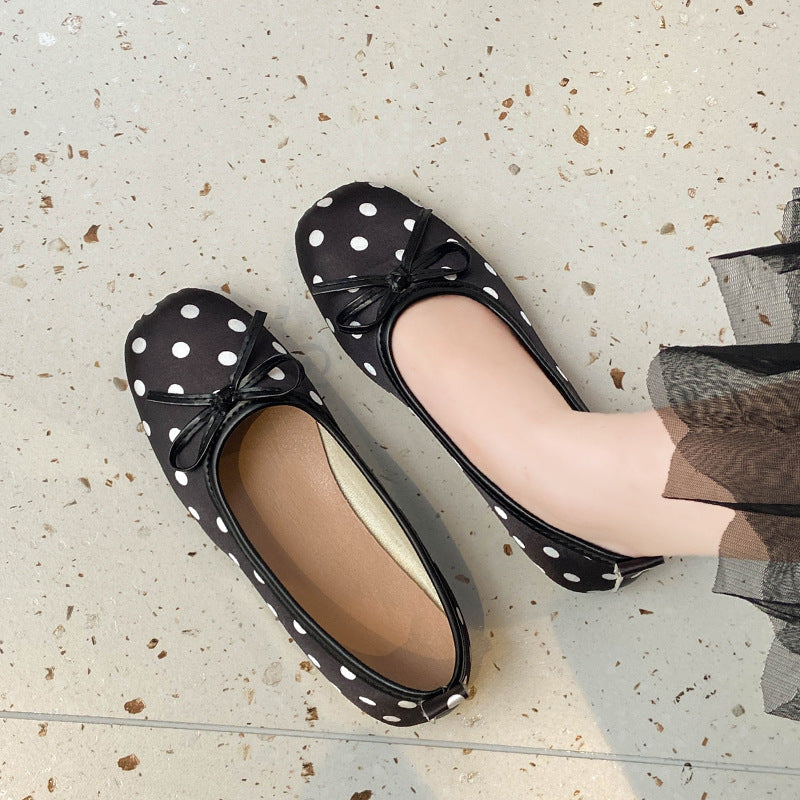 Damen Ballerinas mit verspieltem Punktedesign und zartem Schleifen-Detail R&B