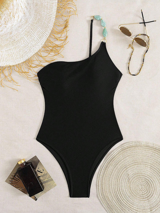 Damen Eleganter Schwimmanzug mit schmalen Trägern und figurschmeichelndem Schnitt R&B