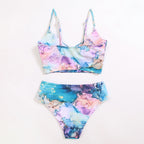 Damen Bikini-Set mit elegantem Wellenmuster