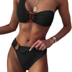 Damen Cut-Out Bikini mit modischen Ringdetails