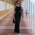 Damen Körperbetontes Maxikleid mit schickem One-Shoulder-Ausschnitt