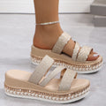 Damen Glitzernde Plateau-Sandalen R&B