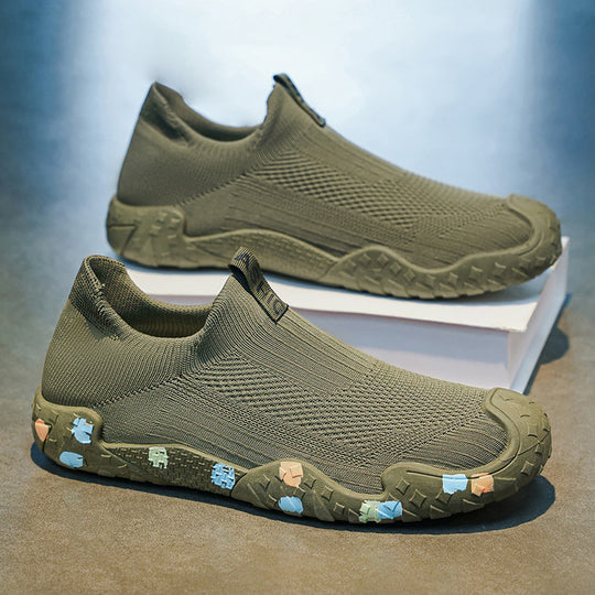 Damen Atmungsaktive Slip-On Sportschuhe mit rutschfester Gummisohle und elastischem Strickmaterial R&B