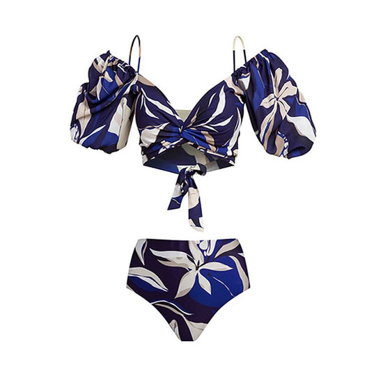 Damen Bikiniset mit elegantem Oberteil und fließendem Maxiröckchen R&B