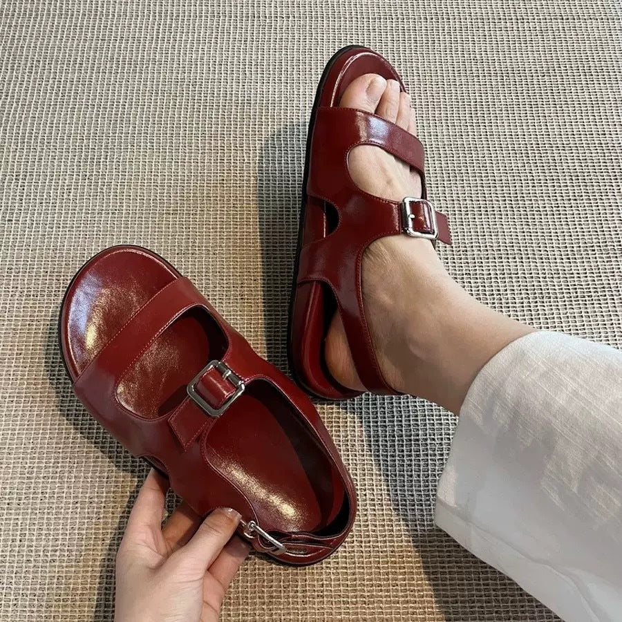 Damen modische Sandalen mit verstellbarem Riemen