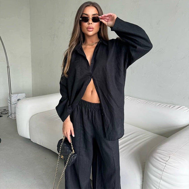 Damen luftiges Loungewear-Set mit weitem Schnitt R&B