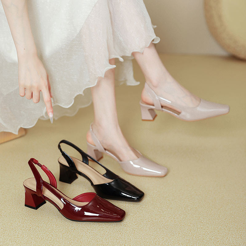 Damen Slingback-Pumps mit modernem Design und bequemem Blockabsatz