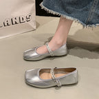 Damen Ballerinas mit funkelndem Riemen R&B