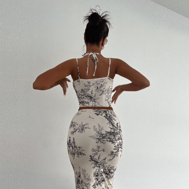 Damen figurbetontes Wickelkleid mit floralen Musterdetails und tiefem Ausschnitt R&B