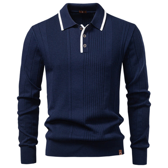 Herren Langarm Polohemd R&B