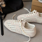 Damen elegante und luftige Schnürschuhe mit handgewR&Btem Obermaterial R&B