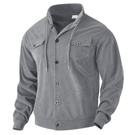 Herren modische Cordjacke mit praktischen Taschen und hochwertiger Verarbeitung R&B