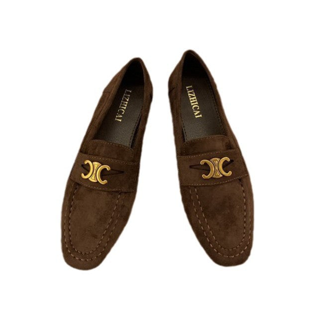 Damen Mokassins aus hochwertigem Wildleder mit eleganten Schmuckdetails R&B