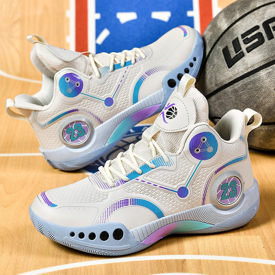 Damen Sportliche Basketball-Schuhe mit atmungsaktiver Mesh-Oberfläche und stabiler Dämpfung R&B