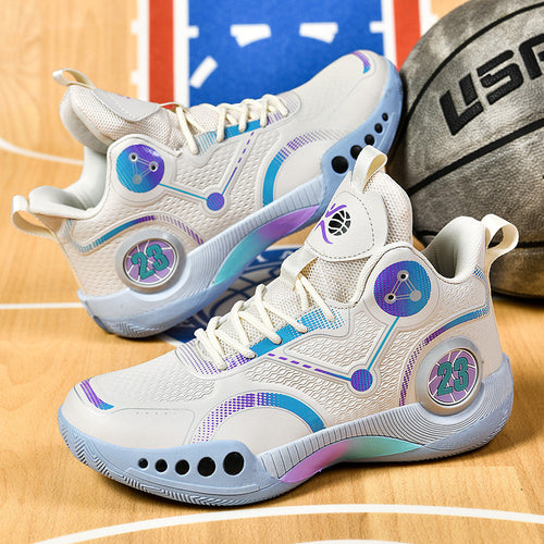 Damen Sportliche Basketball-Schuhe mit atmungsaktiver Mesh-Oberfläche und stabiler Dämpfung R&B