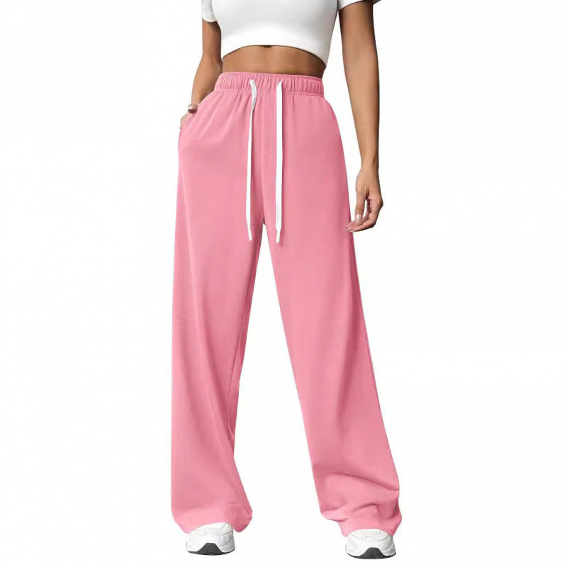 Damen Bequeme und lässige Freizeithose mit weitem Schnitt und elastischem Bund R&B