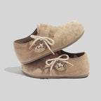 Damen Komfortable Slipper mit floralem Design und innovativer Schnürung