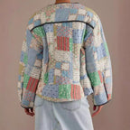 Damen Gestepptes Patchwork-Bomberjacke R&B