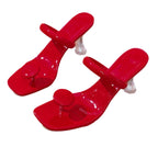 Damen Elegante und raffinierte Mules mit durchsichtigen Akzenten R&B