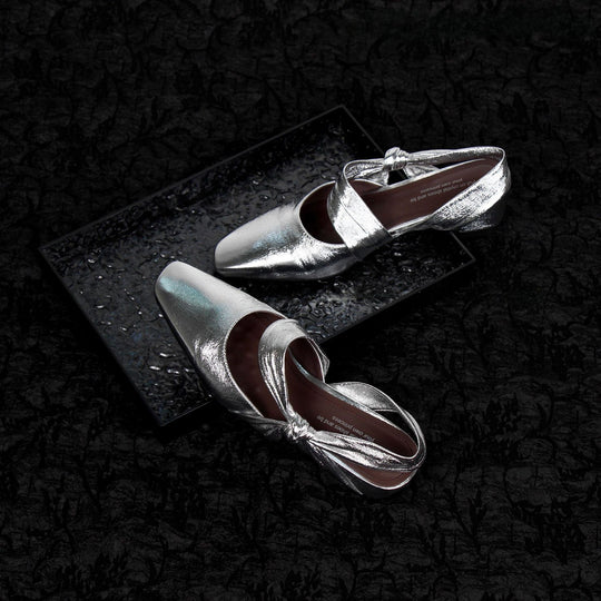 Damen Slingback-Pumps mit elegantem Knöchelriemen und modischem Glanz R&B