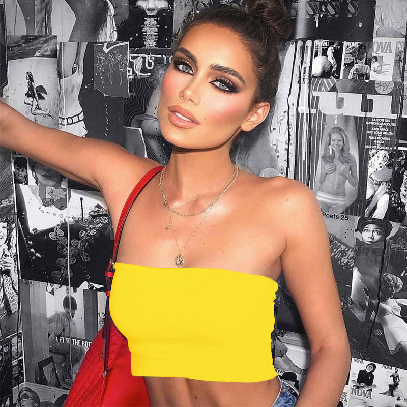 Damen Bandeau-Top aus elastischem Material mit figurformendem Schnitt R&B