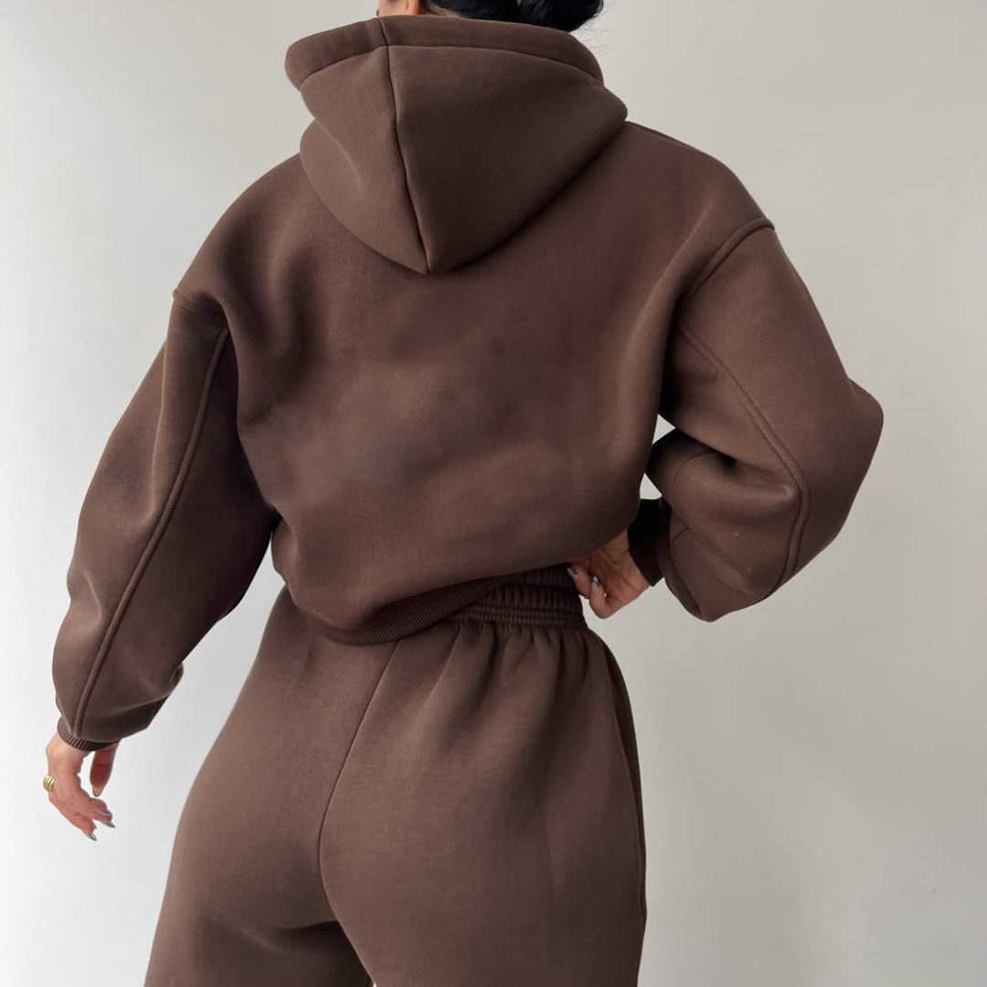 Damen modisches und lässiges Hoodie-Set mit weitem Schnitt R&B