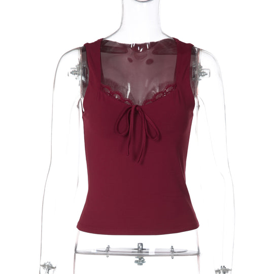 Damen Trägertop mit verspieltem Schleifen-Detail R&B