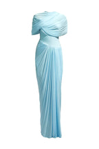 Damen Maxikleid mit eleganter Drapierung und asymmetrischen Cut-Outs R&B