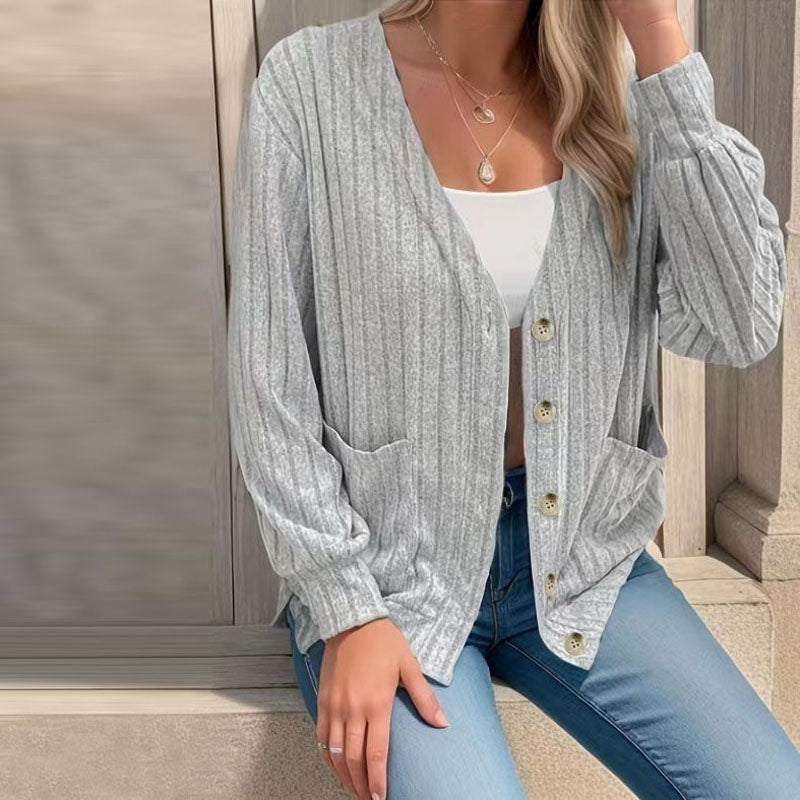R&B | Strickjacke Polyester Komfortabel, Leicht, Taschen