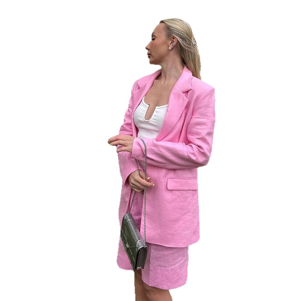Damen elegantes Blazer-Set mit Shorts R&B