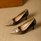 Damen modische und schicke Pumps mit stilvollem Dekor