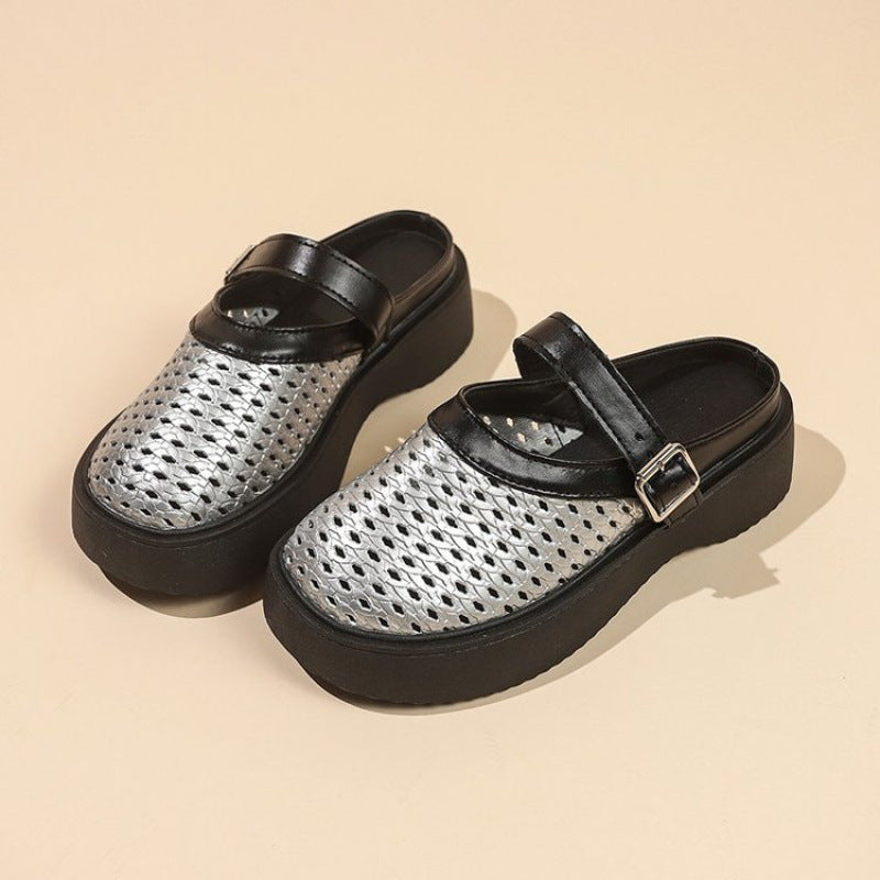 Damen Atmungsaktive Clogs mit verstellbarem Riemen R&B