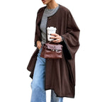 Damen versatile Wolle Cape R&B