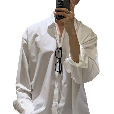 Herren Oversize-Hemd aus atmungsaktiver Baumwolle mit lässigem Schnitt R&B