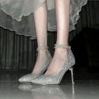 Damen glamouröse High Heels mit verzierten Riemchen R&B