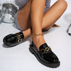 Damen Modische Loafers im Biker-Stil R&B