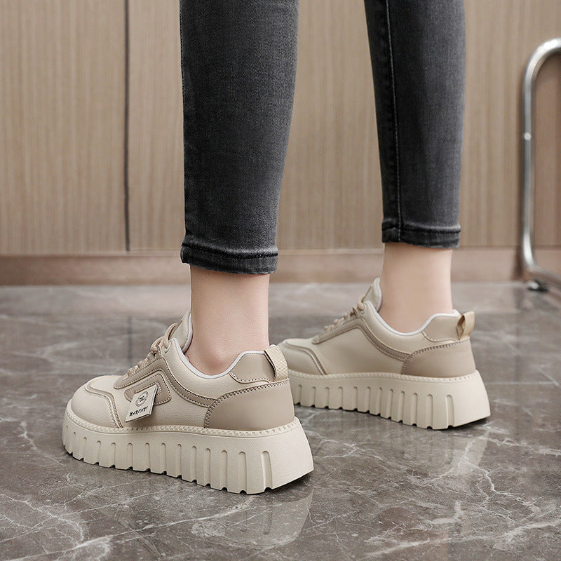 Damen modische Chunky Sneakers mit gepolstertem Futter und rutschfester Laufsohle R&B