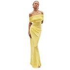 Damen elegantes Abendkleid mit Off-Shoulder-Design R&B