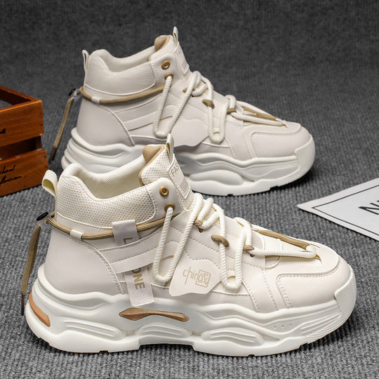 Damen Modische High-Top Sneakers mit robustem Design und atmungsaktiver Oberflächenstruktur R&B