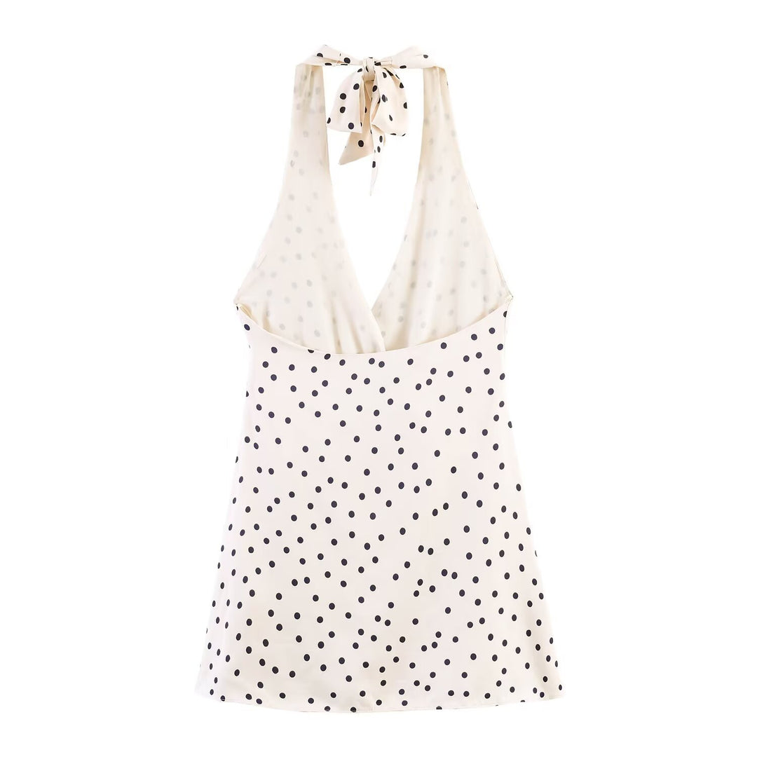 Damen Wickelkleid mit tiefem V-Ausschnitt und dekorativem Bindeband R&B
