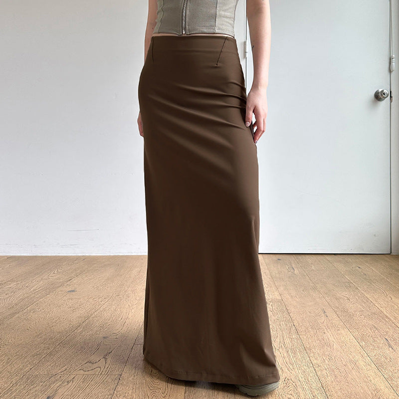 Damen Maxi-Rock mit elegantem Schlitz und weich fließendem Stoff R&B