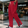 Herren lässige Freizeitpants mit Kordelzug und grafischem Design R&B